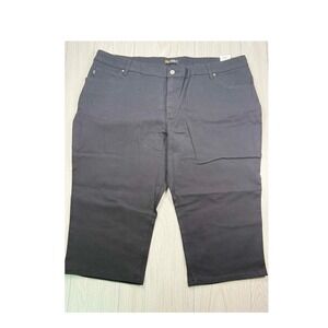 Lee Womens Black Relaxed Fit Mid Rise Capri Pants Size‎ 24W Medium
